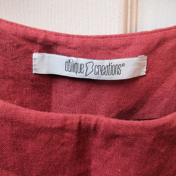 Oblique Creations Linen Dress, Sz 8 - Picture 4 of 14